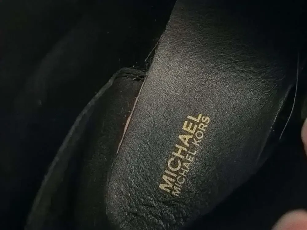 Michael Kors Riding Boots Tall Shaft Finley Bransyn Logo Detail Size 5